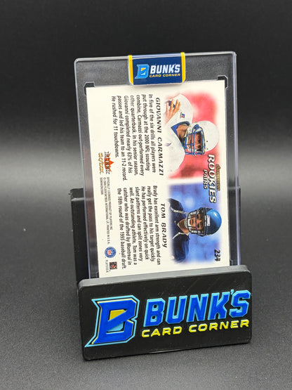 2000 Giovanni Carmazzi & Tom Brady Rookies Pair Fleer