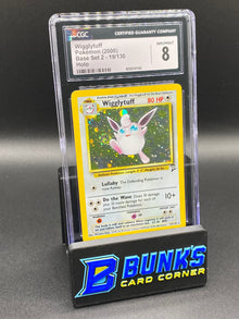 2000 Wigglytuff Base Set 2 Holo SWIRL CGC 8