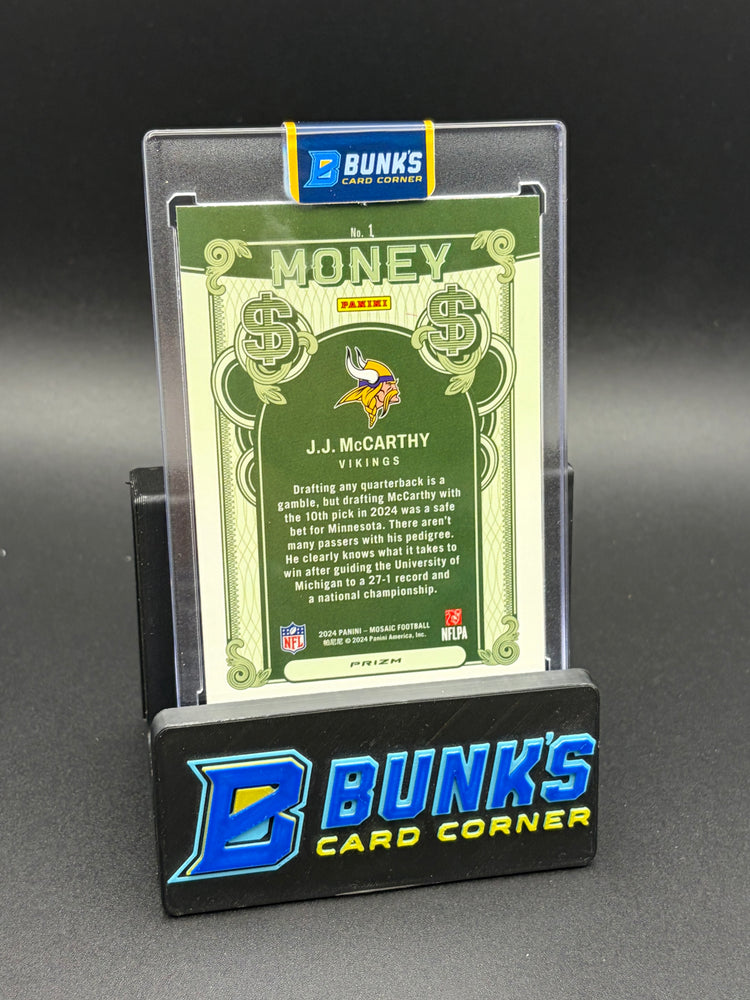 2024 JJ McCarthy Mosaic Panini Money RC