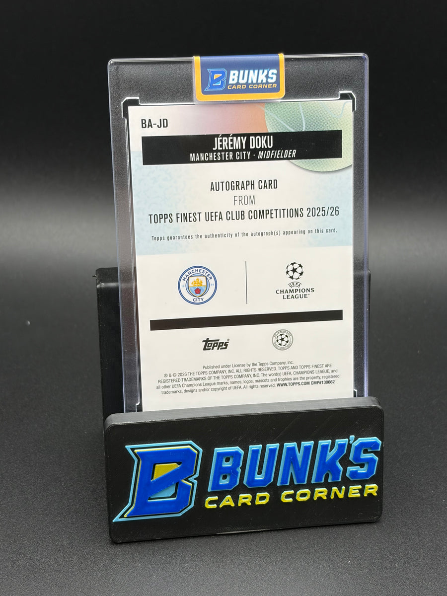 2026 Jeremy Doku Auto Topps Finest UEFA Club Competition