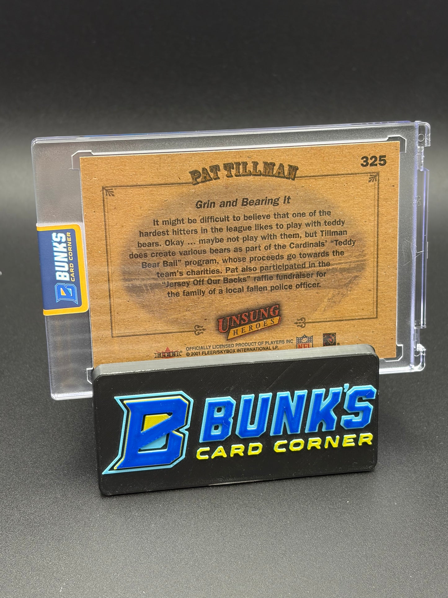 2001 Pat Tillman Grin & Bear It Fleer