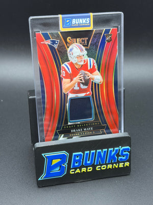 2024 Drake Maye Select Relic Red Prizm