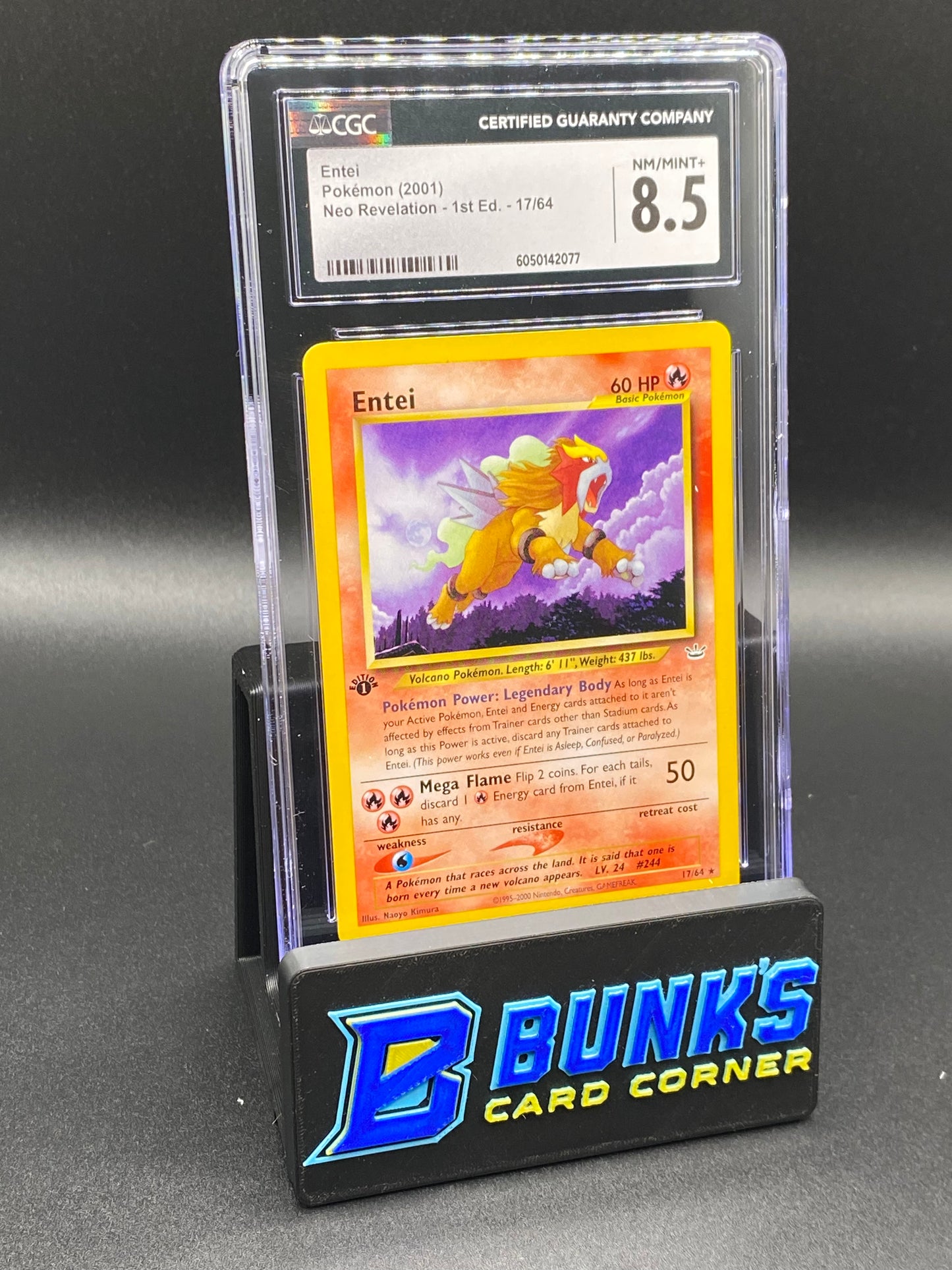 2001 Entei Neo Revelation 1st Edition CGC 8.5