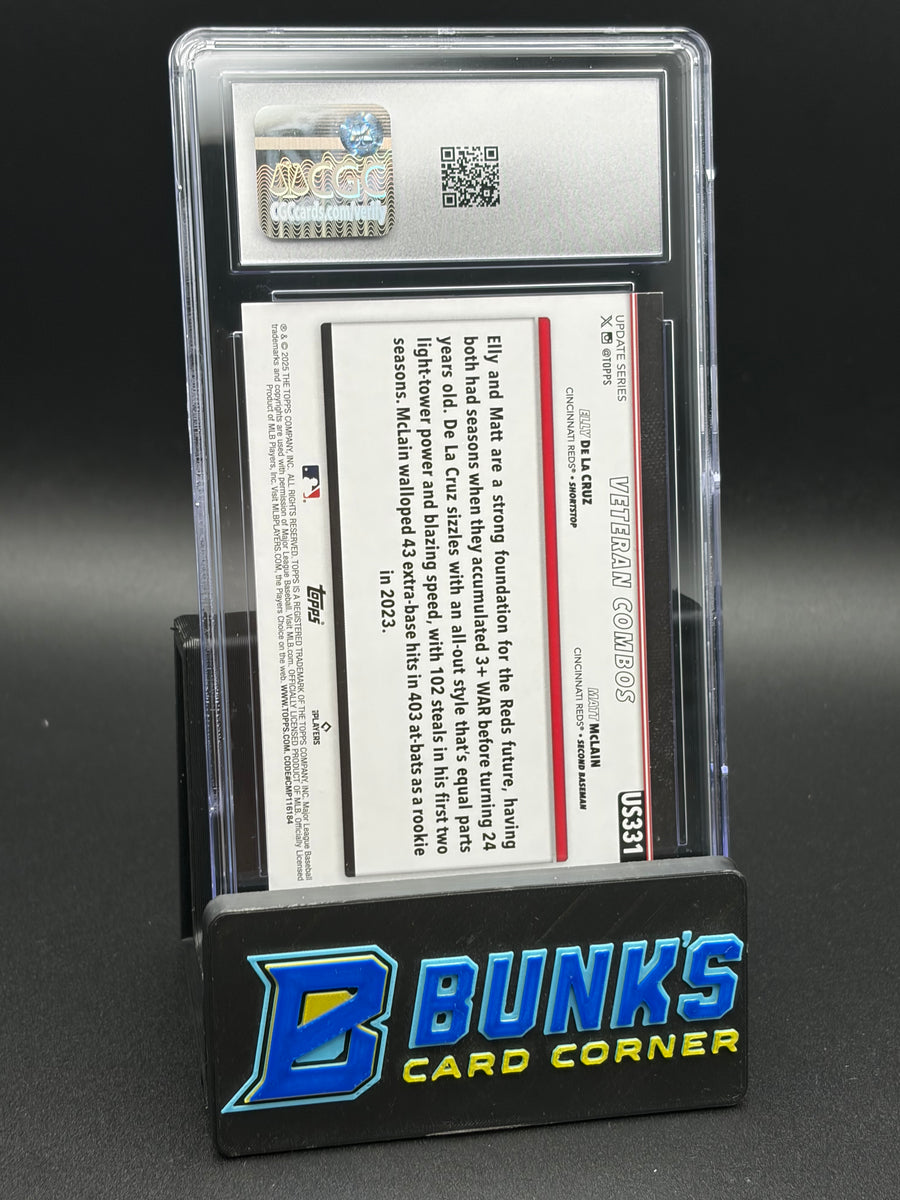 2025 Elly De La Cruz & Matt McLain Red Hot Risers True Photo Topps Update CGC 10