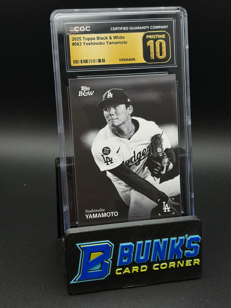 2025 Yoshinobu Yamamoto Topps Black & White CGC Pristine 10