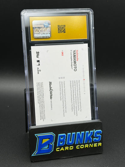 2025 Yoshinobu Yamamoto Topps Black & White CGC Pristine 10