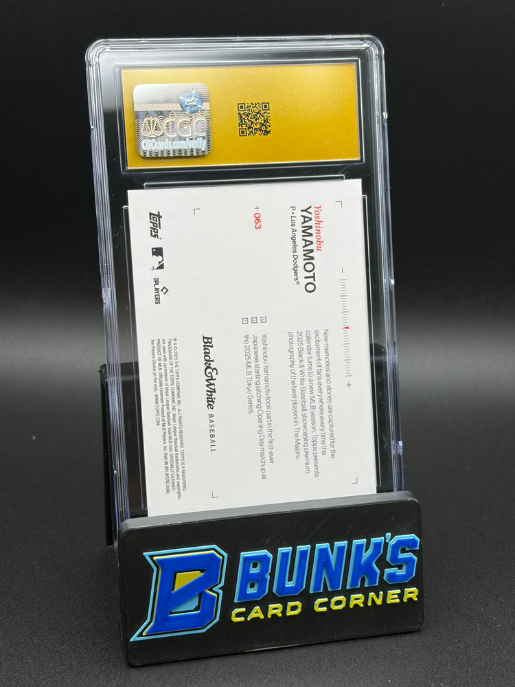 2025 Yoshinobu Yamamoto Topps Black & White CGC Pristine 10
