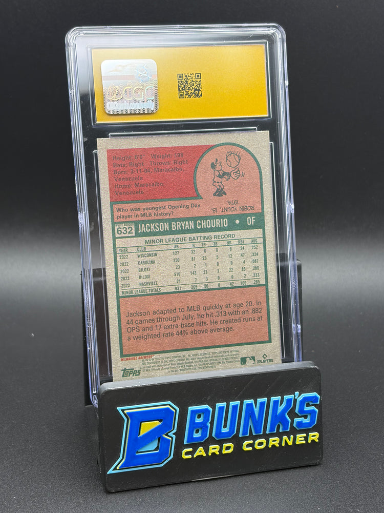2024 Jackson Chourio Green Border Topps Heritage High Number CGC Pristine 10