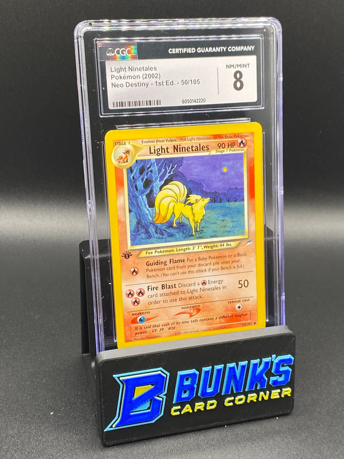 2002 Light Ninetales Neo Destiny 1st Edition CGC 8
