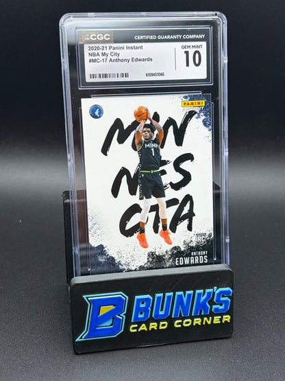 2020-21 Anthony Edwards NBA My City Instant CGC 10 RC