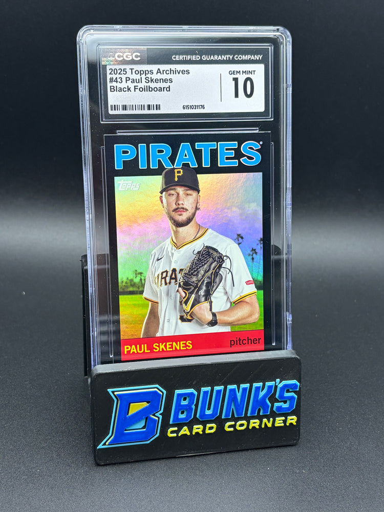 2025 Paul Skenes Black Foilboard Topps Archives CGC 10