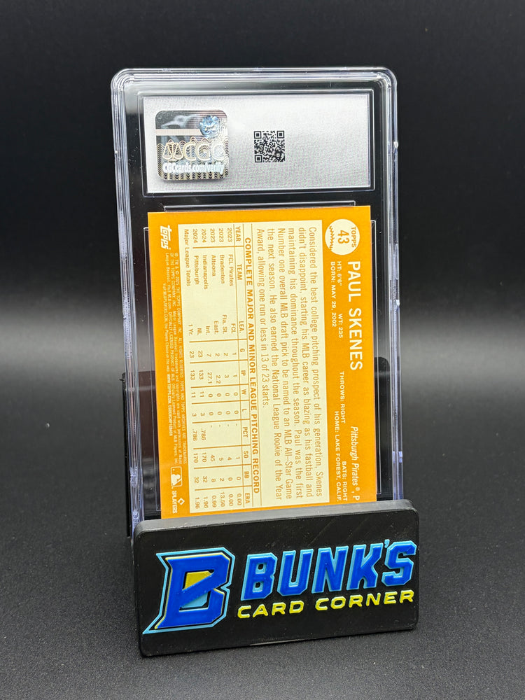 2025 Paul Skenes Black Foilboard Topps Archives CGC 10