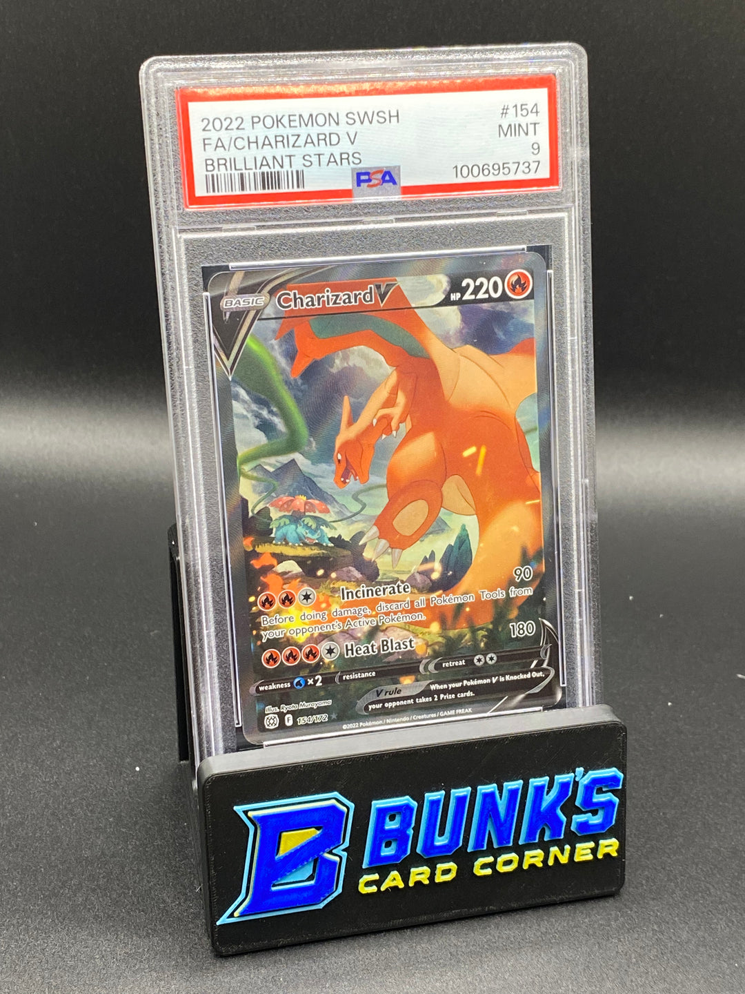 2022 Charizard V Alt Art Brilliant Stars PSA 9