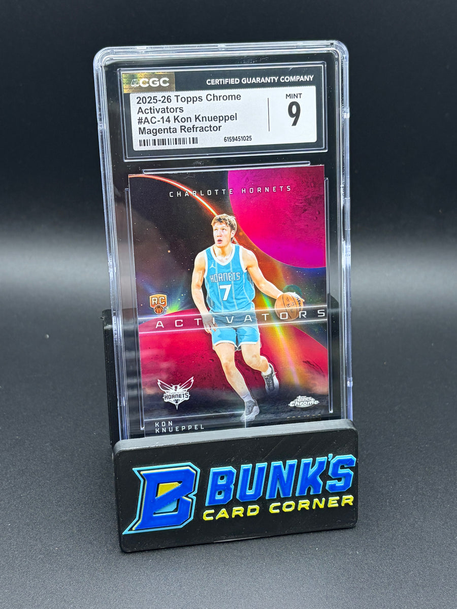 2025-26 Kon Knueppel Magenta Refractor Activators Topps Chrome CGC 9 RC 303/399