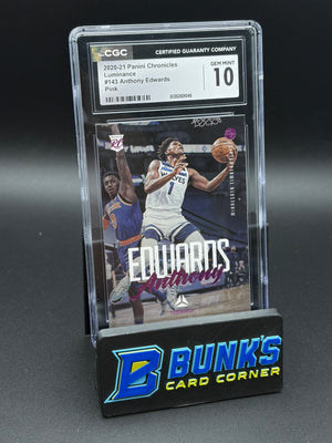 2020-21 Anthony Edwards Pink Luminance Chronicles CGC 10 RC