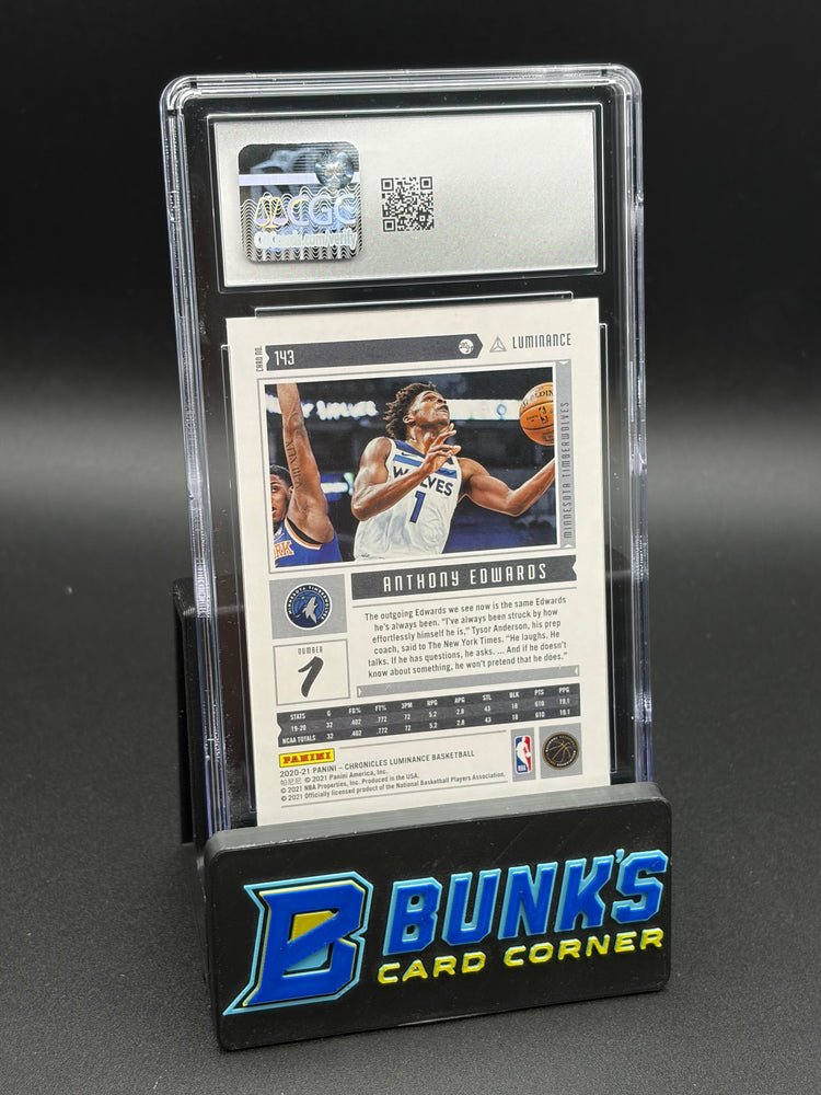 2020-21 Anthony Edwards Pink Luminance Chronicles CGC 10 RC