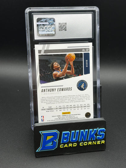2020-21 Anthony Edwards Green Prestige Chronicles CGC 10 RC