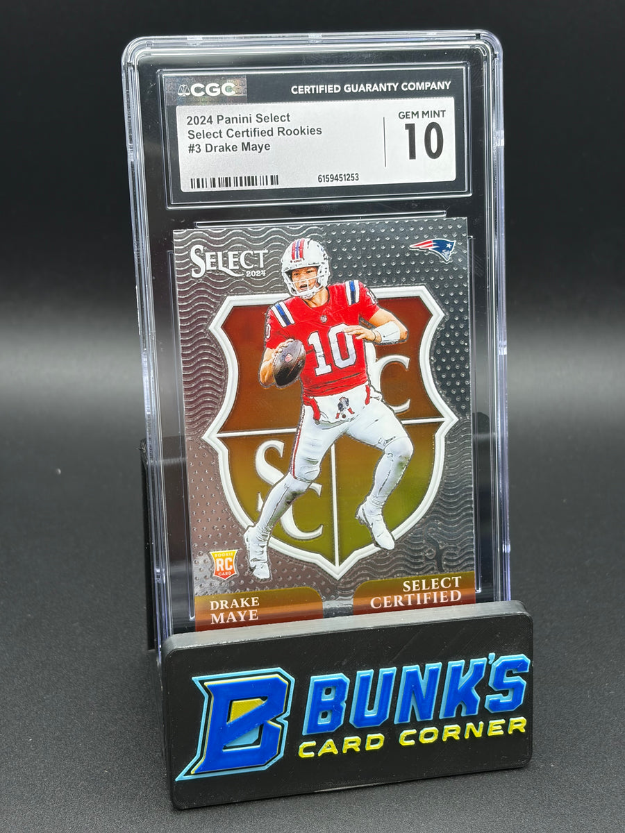 2024 Drake Maye Select Certified Rookie Select CGC 10
