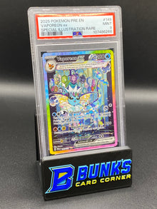 2025 Vaporeon Ex SIR Prismatic Evolutions PSA 9