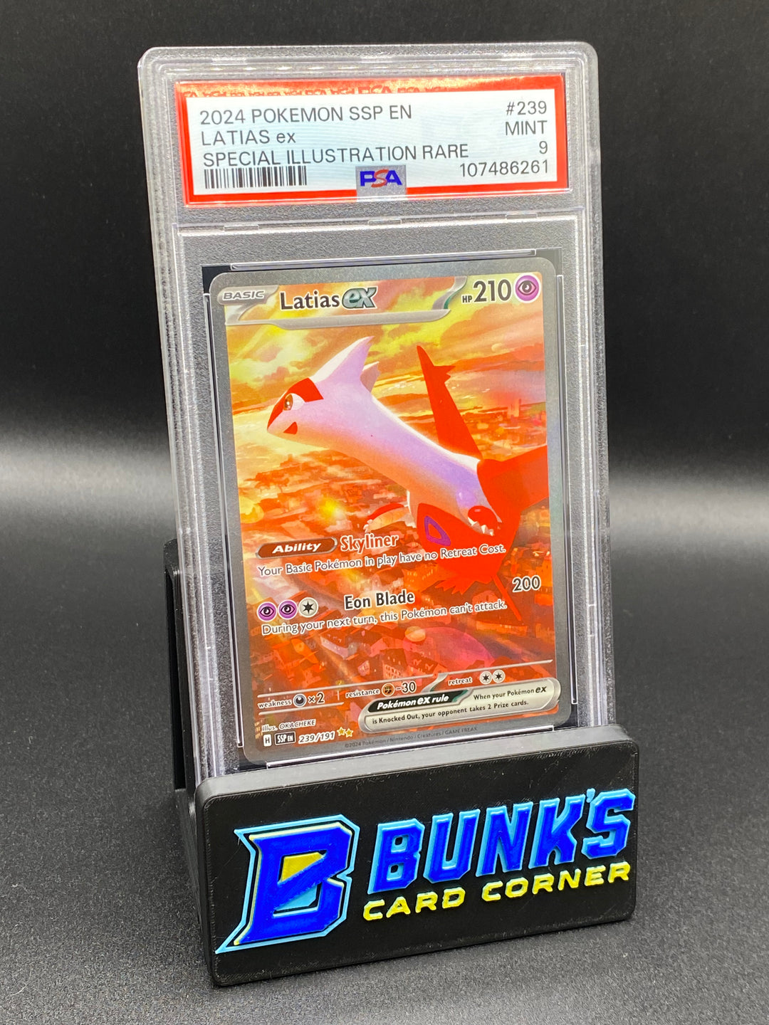 2024 Latias Ex SIR Surging Sparks PSA 9