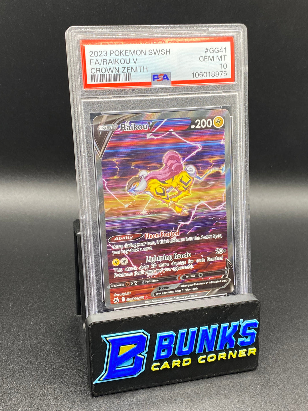 2023 Raikou V Galarian Gallery Crown Zenith PSA 10