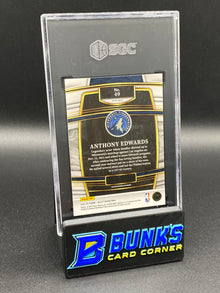 2021-22 Anthony Edwards Blue Shimmer Prizm SGC 9