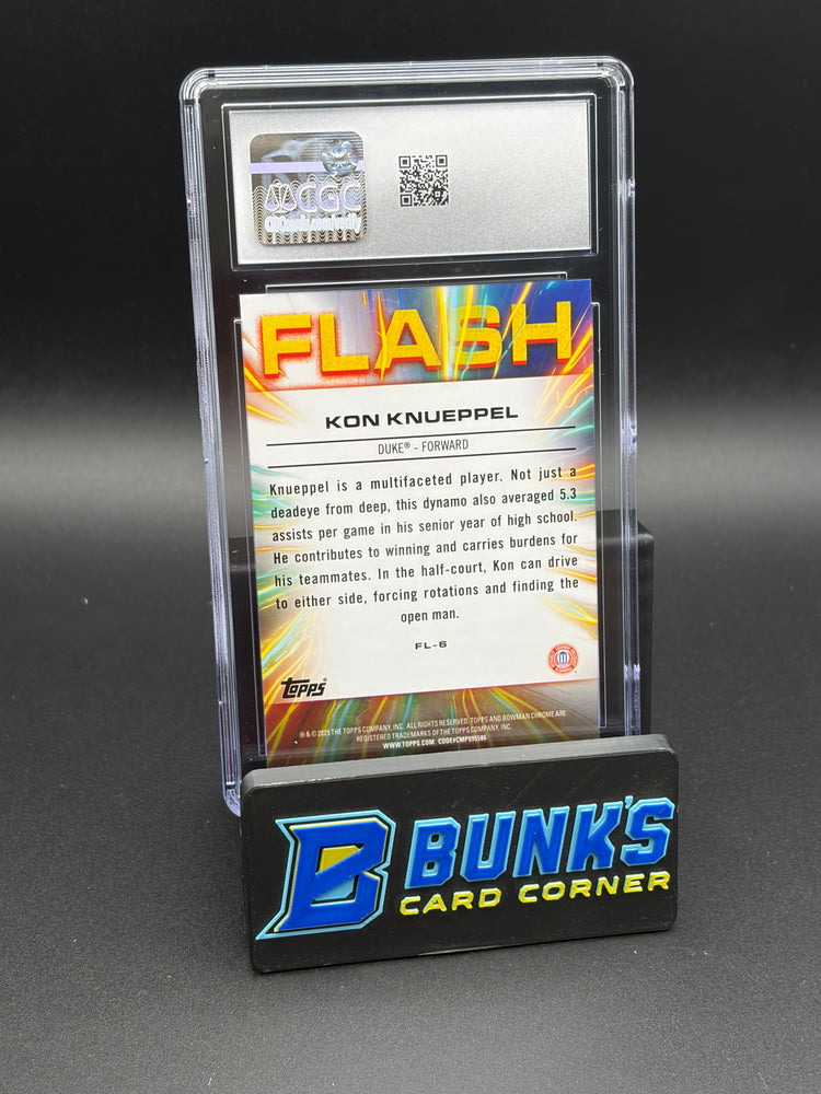 2024-25 Kon Knueppel Black & White Stealth Refractor Flash CGC 10