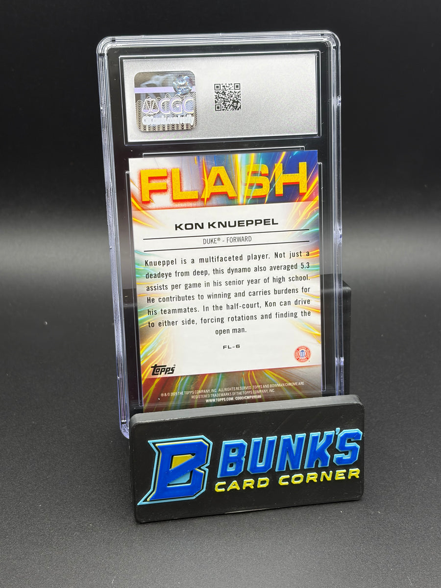 2024-25 Kon Knueppel Black & White Stealth Refractor Flash CGC 10
