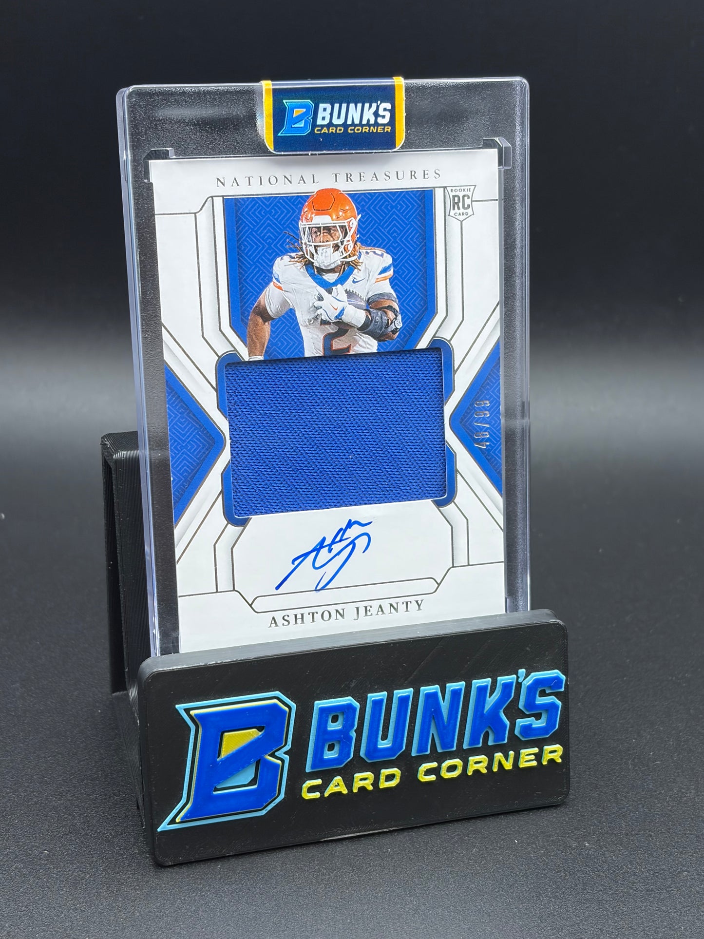 2025 Ashton Jeanty National Treasure Collegiate Patch Auto RC 48/99