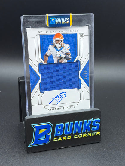 2025 Ashton Jeanty National Treasure Collegiate Patch Auto RC 48/99