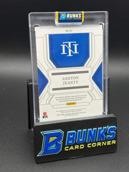 2025 Ashton Jeanty National Treasure Collegiate Patch Auto RC 48/99
