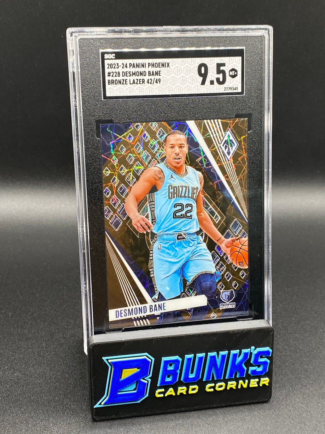 2023-24 Desmond Bane Bronze Lazer 42/49 SGC 9.5