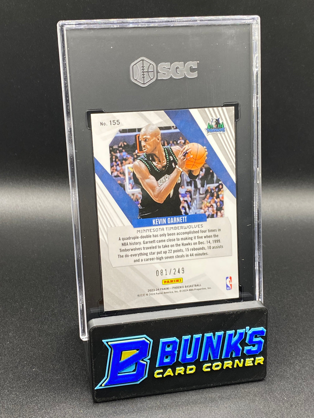 2023-24 Kevin Garnett Orange Ice 81/249 SGC 10