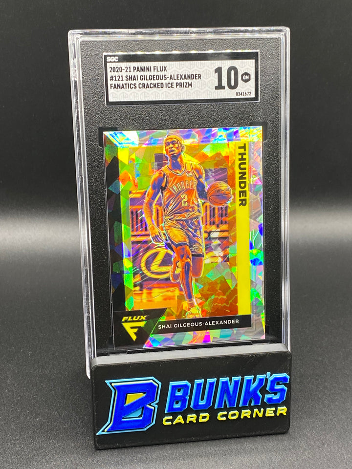 2020-21 Shai Gilgeous-Alexander Fanatics Cracked Ice Prizm SGC 10