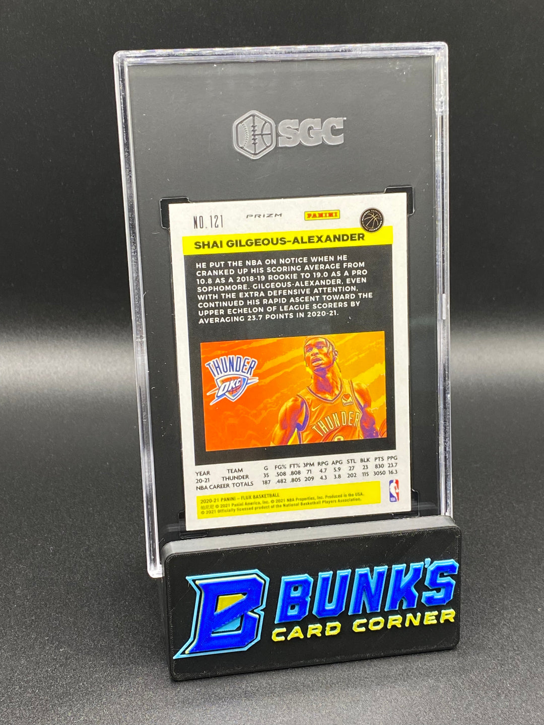 2020-21 Shai Gilgeous-Alexander Fanatics Cracked Ice Prizm SGC 10