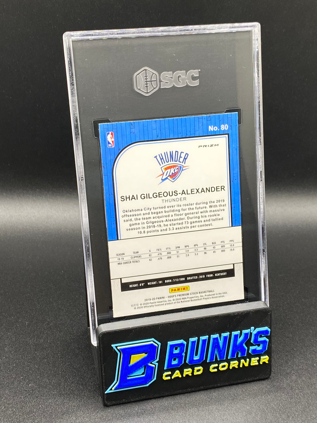 2019-20 Shai Gilgeous-Alexander Purple Disco Prizm SGC 9