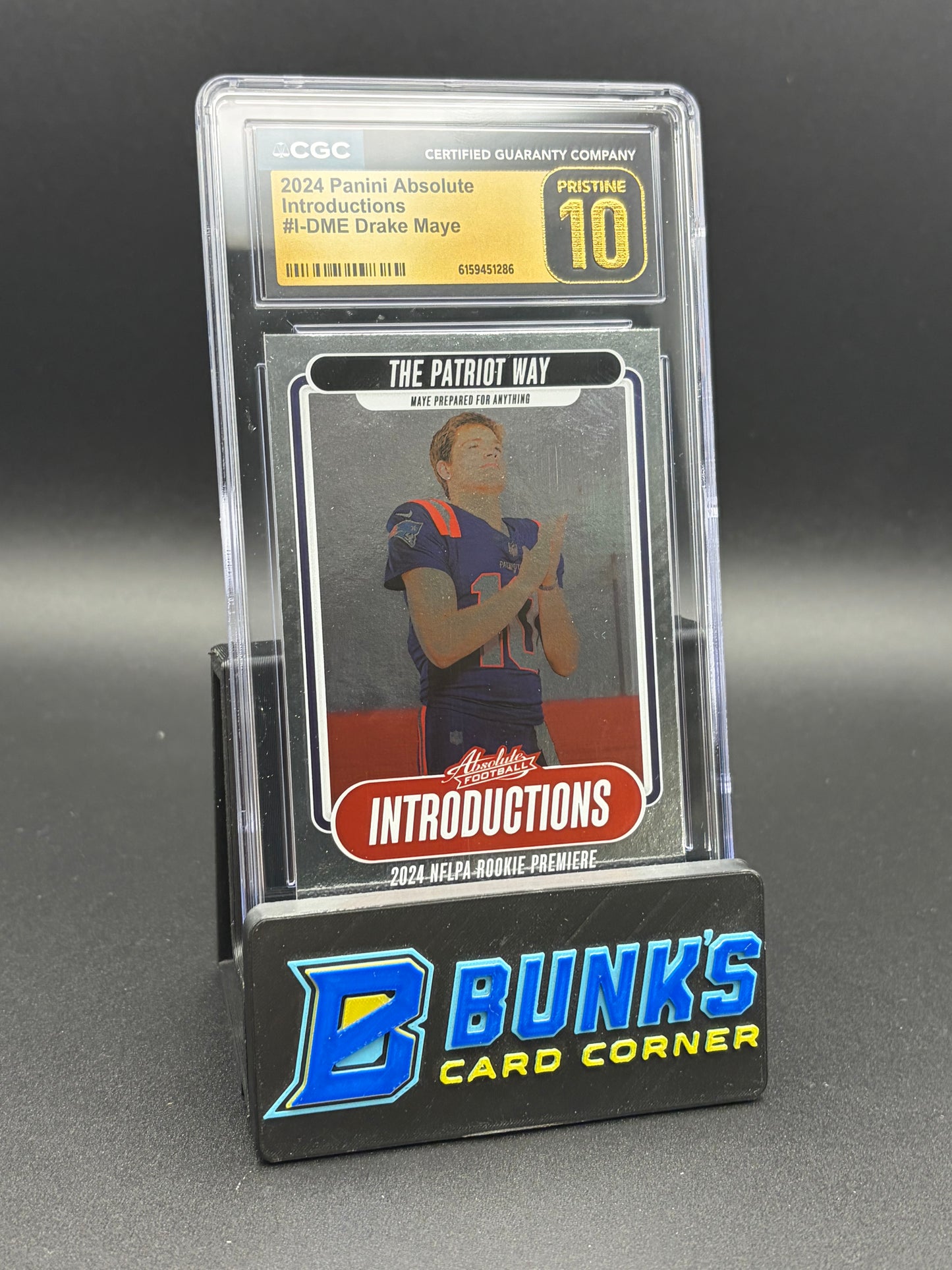 2024 Drake Maye Introductions Panini Absolute CGC Pristine 10 RC
