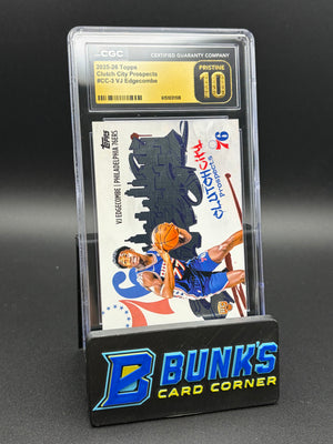 2025-26 VJ Edgecombe Clutch City Prospect Topps CGC Pristine 10 RC