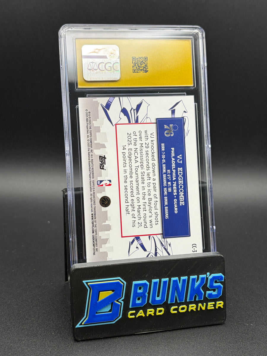 2025-26 VJ Edgecombe Clutch City Prospect Topps CGC Pristine 10 RC