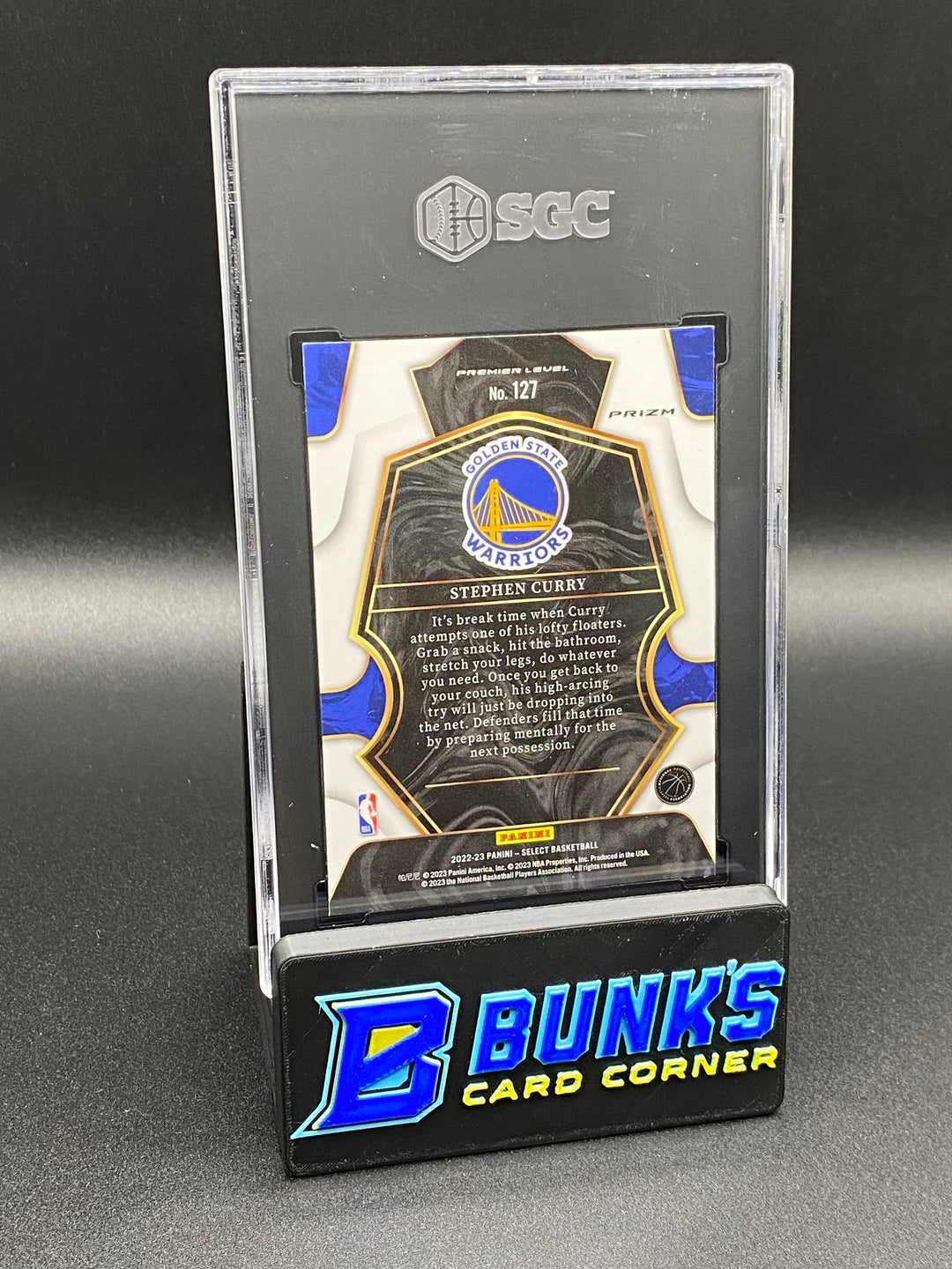 2022-23 Stephen Curry Red Cracked Ice Prizm SGC 10
