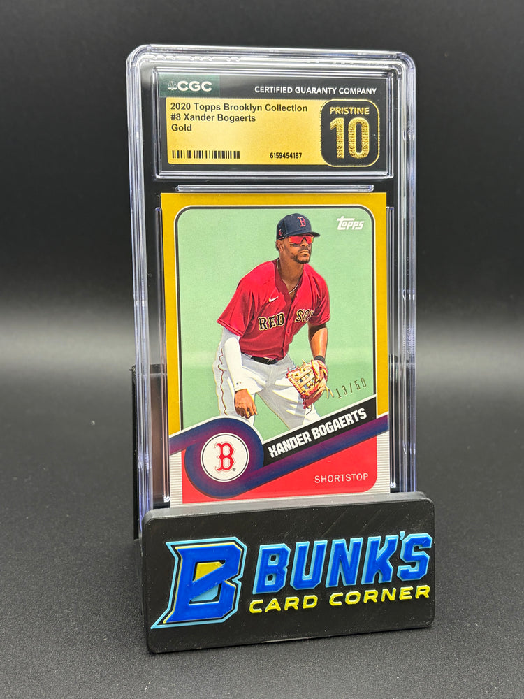 2020 Xander Bogaerts Gold Topps Brooklyn Collection CGC Pristine 10 13/50