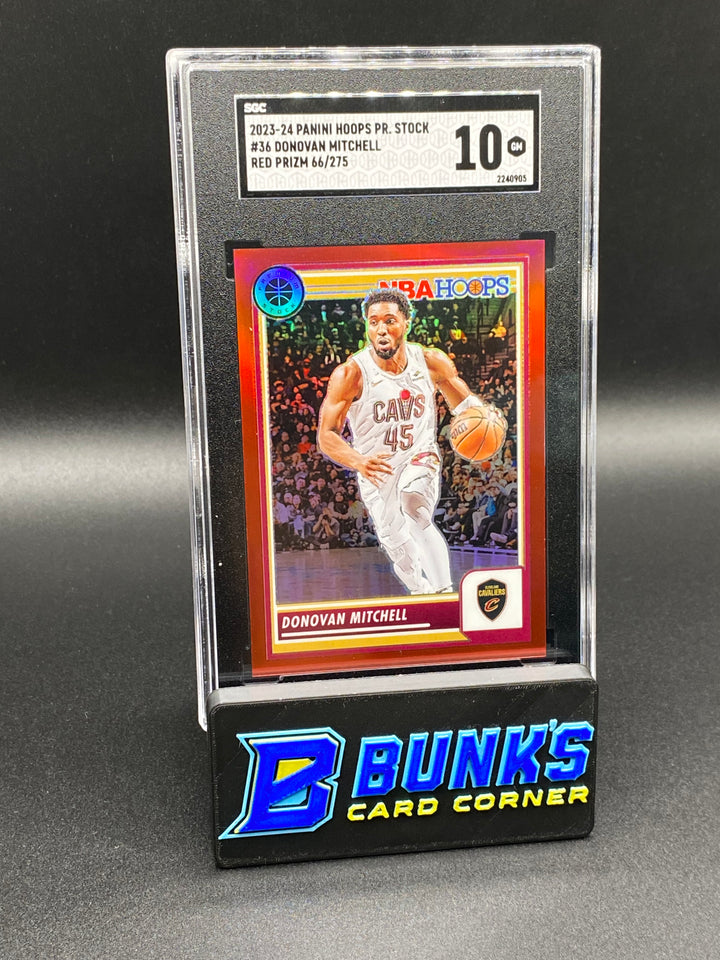 2023-24 Donovan Mitchell Red Prizm 66/275 SGC 10