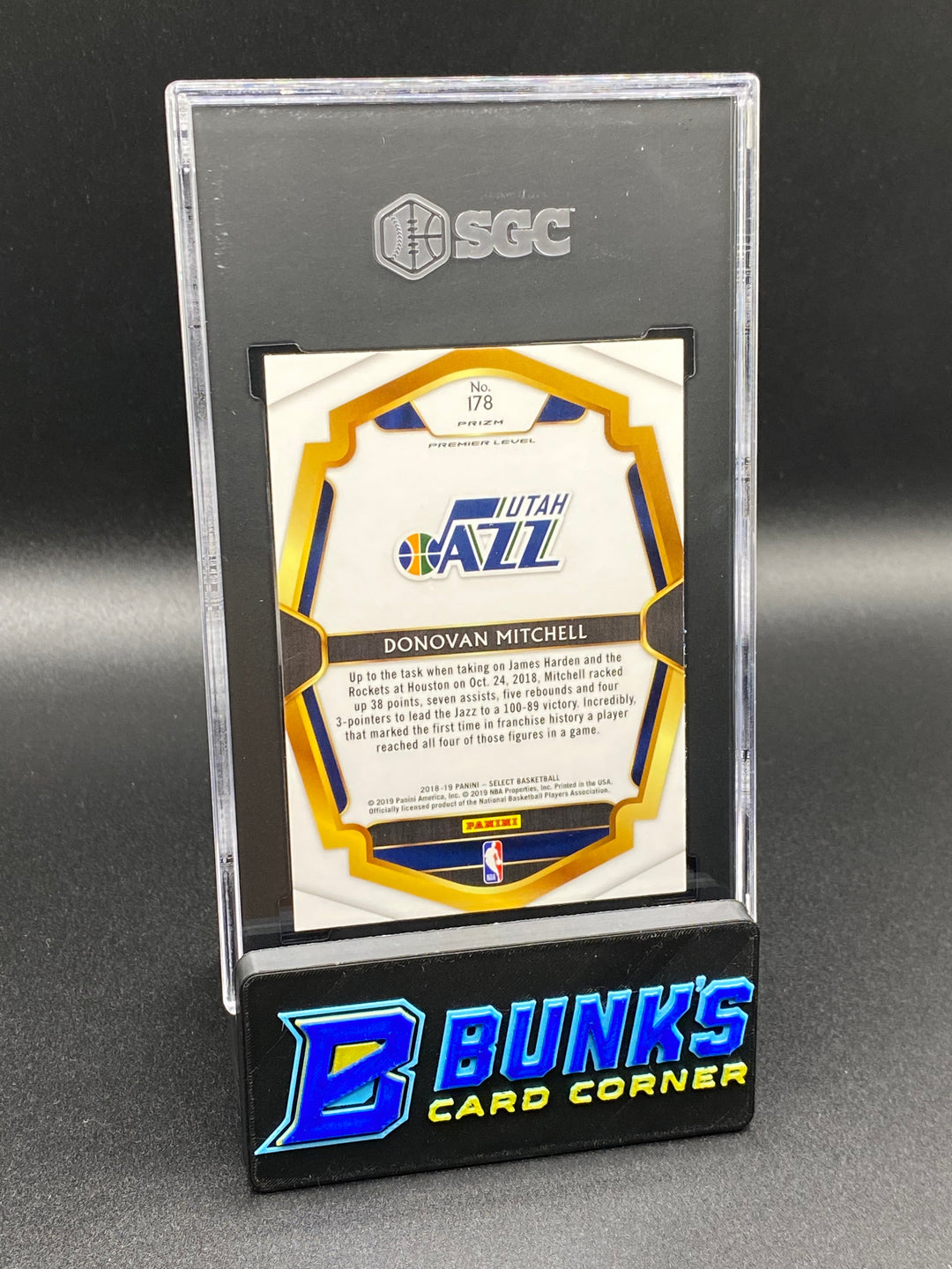 2018-19 Donovan Mitchell Tri-Color Prizm SGC 9