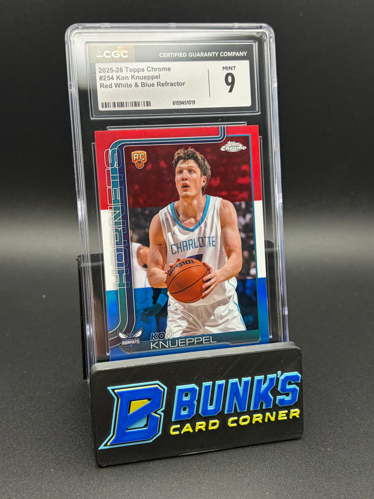 2025-26 Kon Knueppel Red White & Blue Refractor Topps Chrome CGC 9 RC