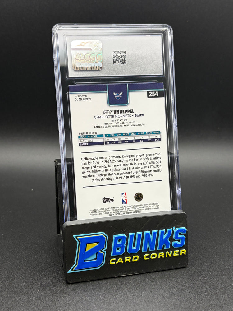 2025-26 Kon Knueppel Red White & Blue Refractor Topps Chrome CGC 9 RC