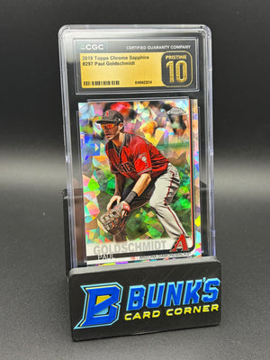 2019 Paul Goldschmidt Topps Chrome Sapphire CCGC Pristine 10