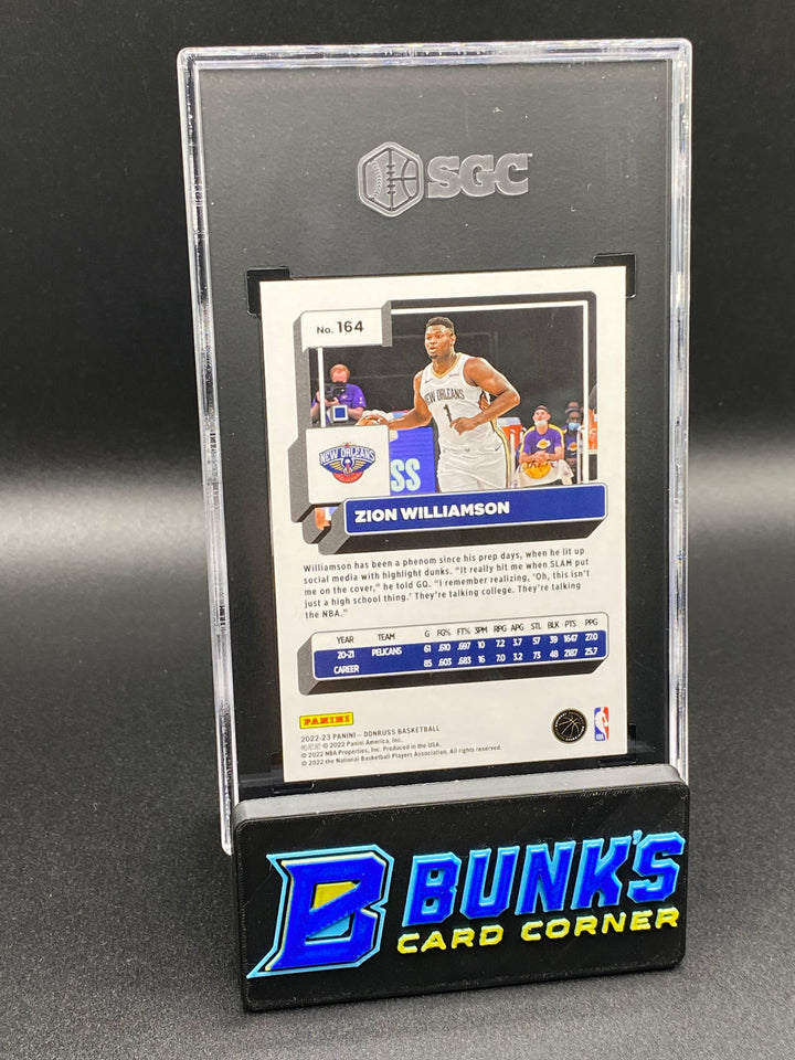 2022023 Zion Williamson Holo Green Laser SGC 9.5