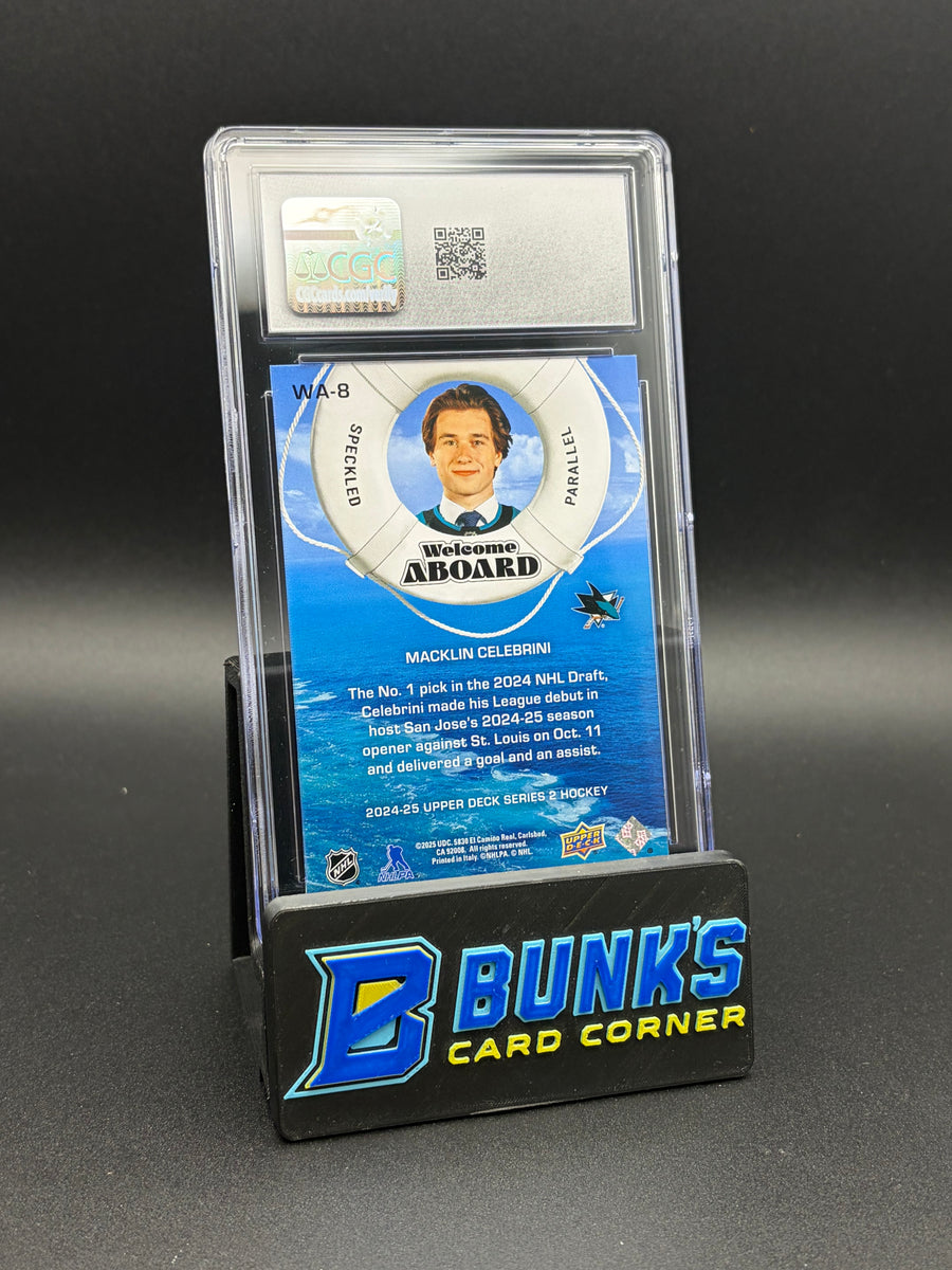 2024-25 Macklin Speckle Welcome Aboard Upper Deck CGC 10