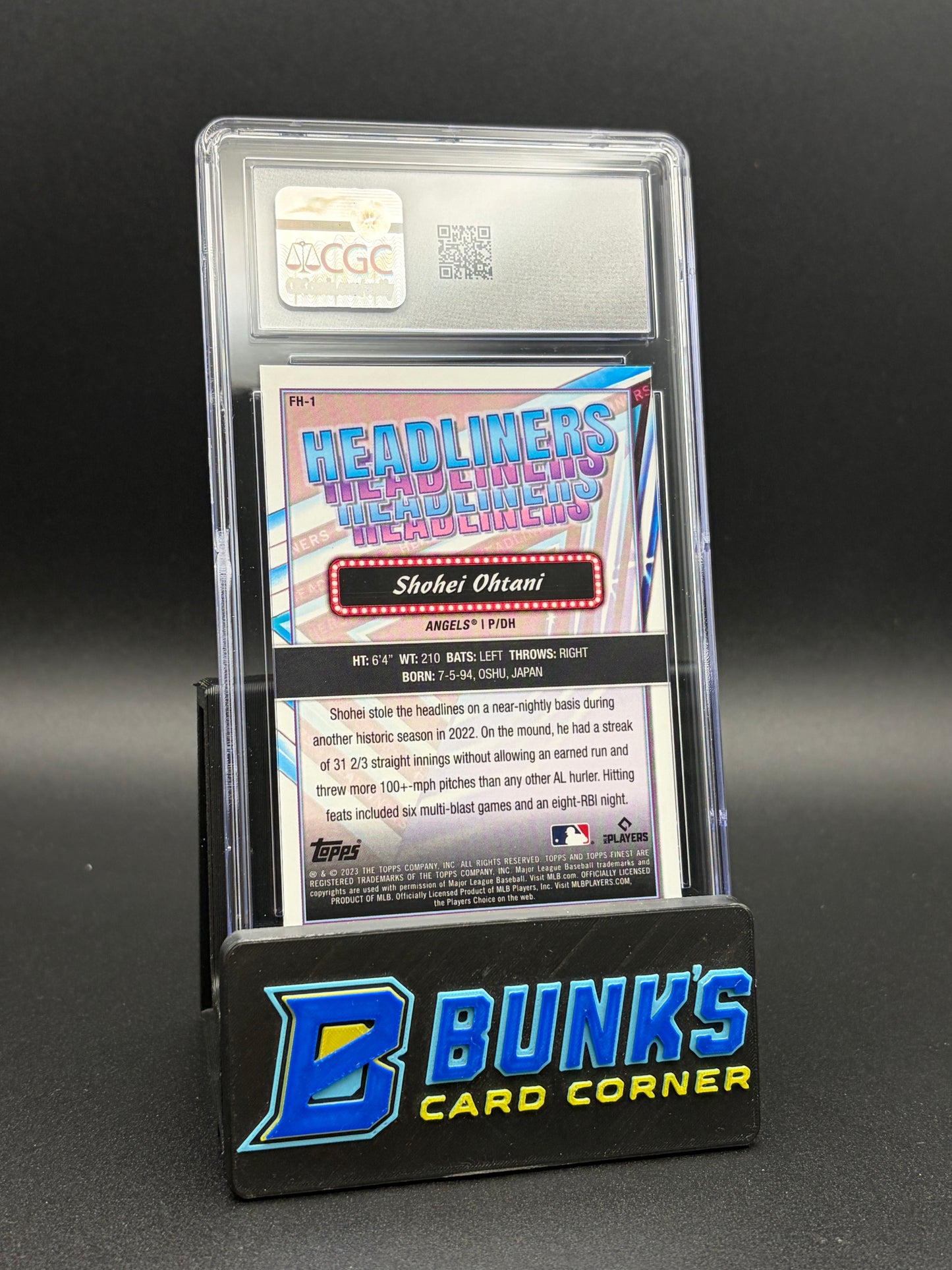 2023 Shohei Ohtani Headliners Topps Finest CGC 9.5