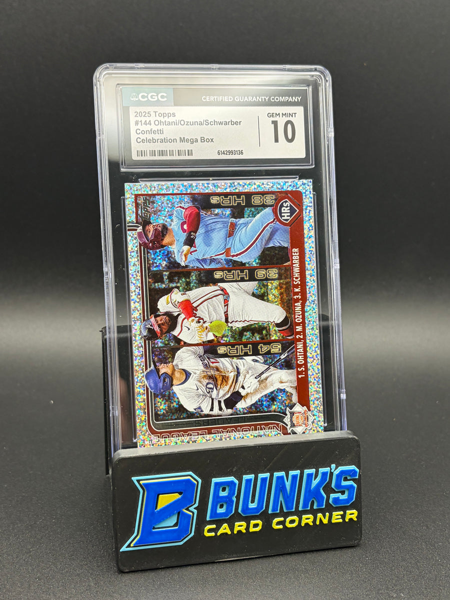 2025 S. Ohtani & M. Ozuna & K. Schwarber Celebration Mega Box Confetti CGC 10